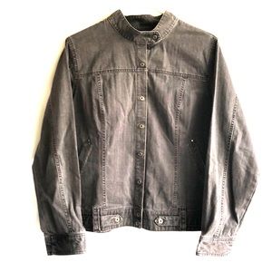 Columbia Charcoal Gray Denim Jacket Womens sz L